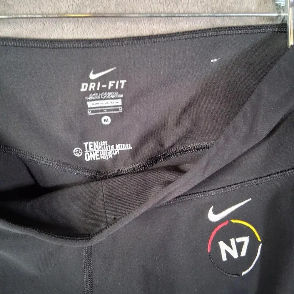 Women's Nike Trousers Leggings‎ Pants SZ Medium Black Straight Leg Cropped 2 Pcs